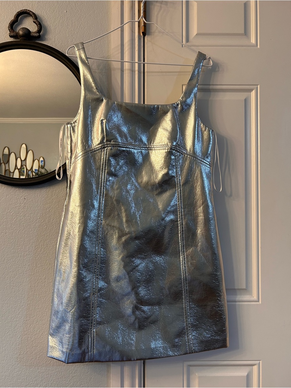Kenneth Cole Metallic Silver Tank Dress